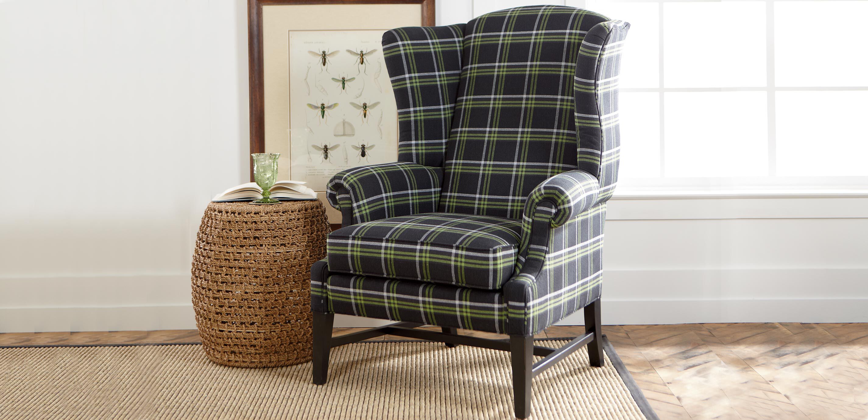 ethan allen wingback recliner