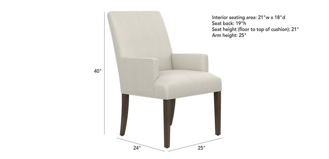 Thomas Armchair Arm Host Chairs Ethan Allen