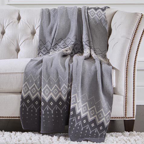 Grey cheap couch blanket