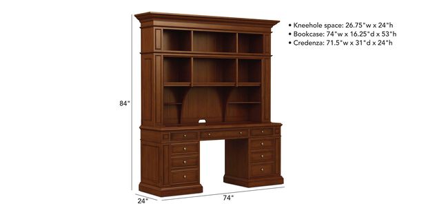 Buckley Credenza And Bookcase Desks Ethan Allen