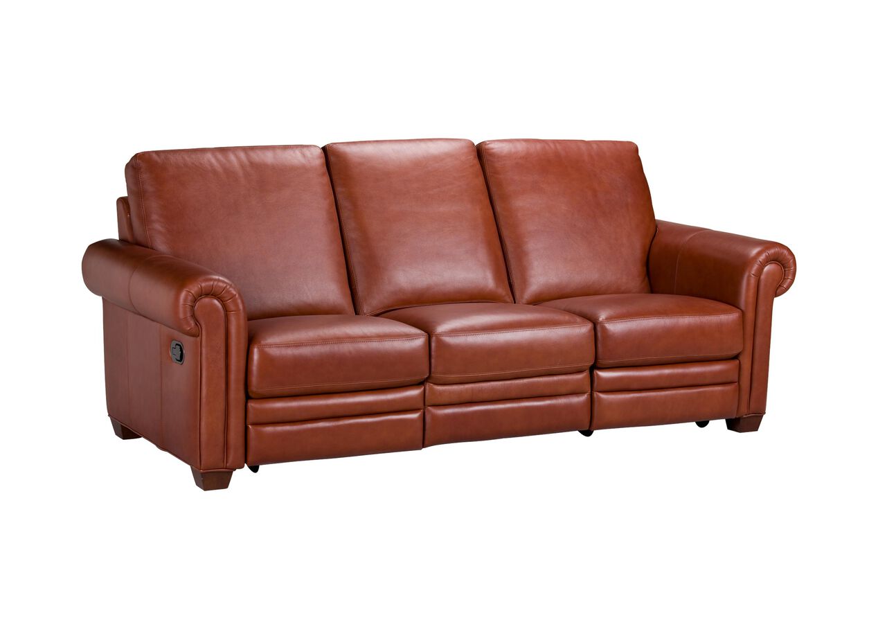 ethan allen conor leather sofa
