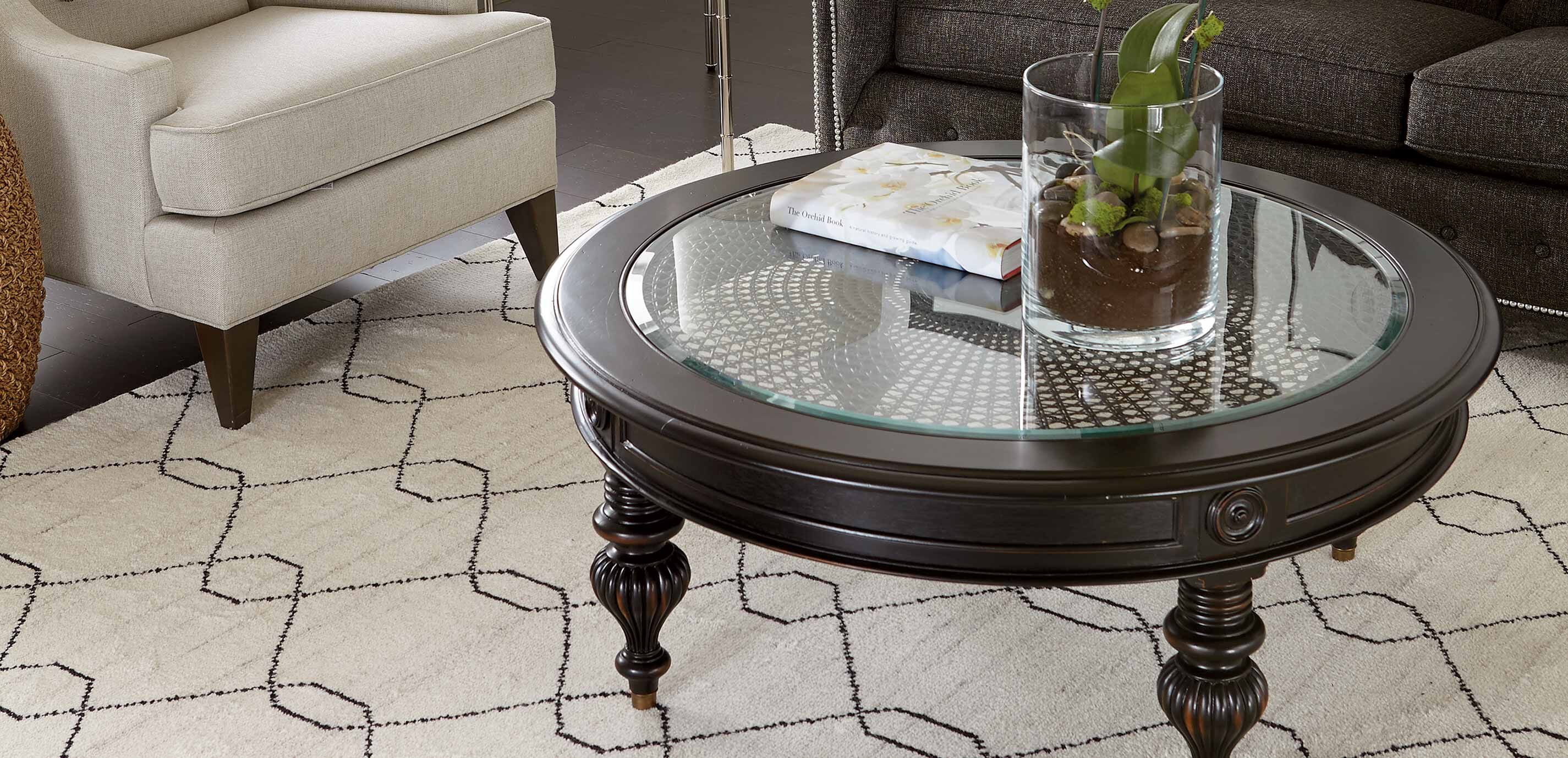 Ethan allen deals wood coffee table