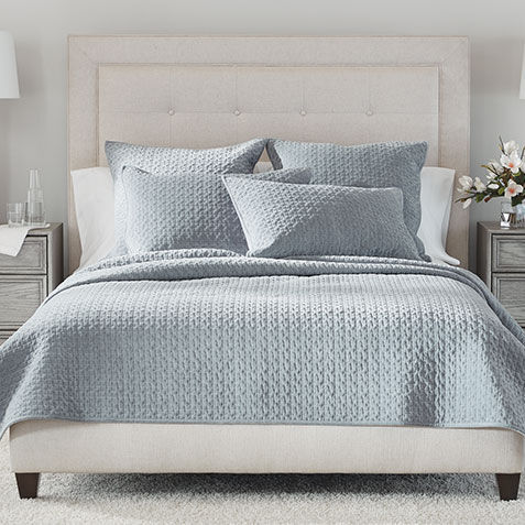 blue gray coverlet