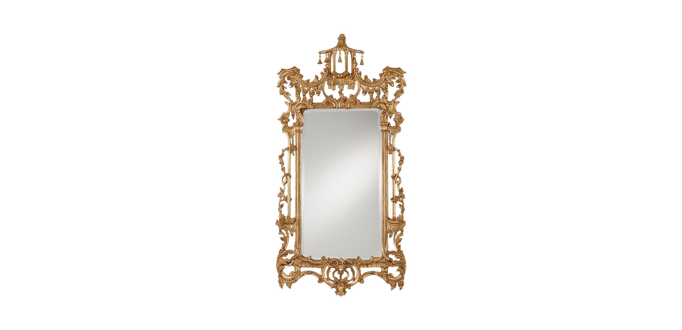 Gold Leaf Chinoiserie Mirror | Gold 