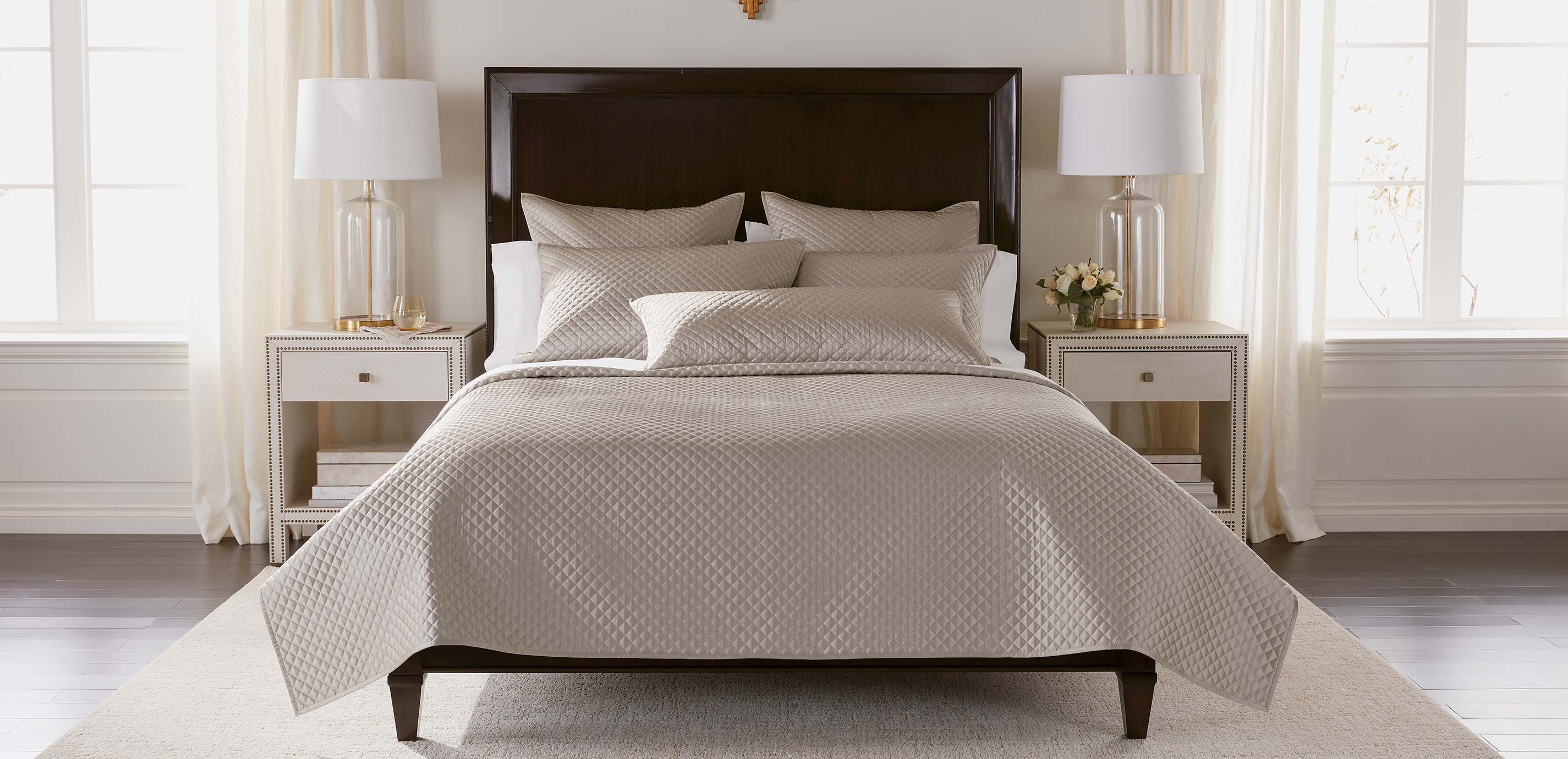 taupe quilt bedding