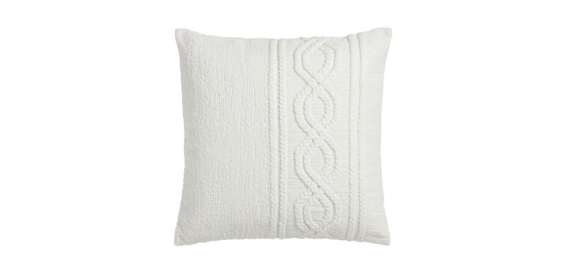 Ivory - White Textured throw pillows