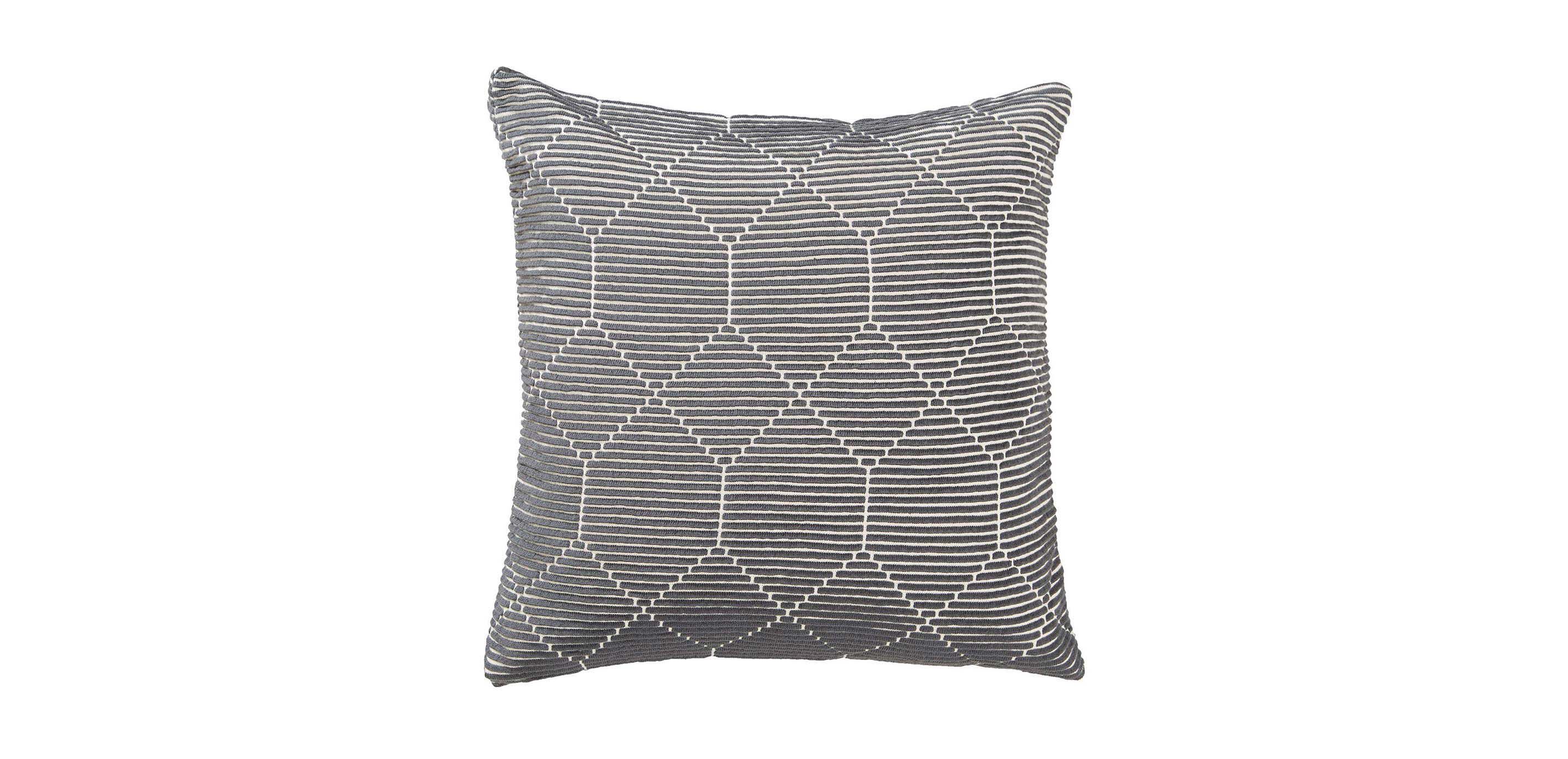 Hexagon-Pattern Gray Throw Pillows | Ethan Allen Throw Pillows