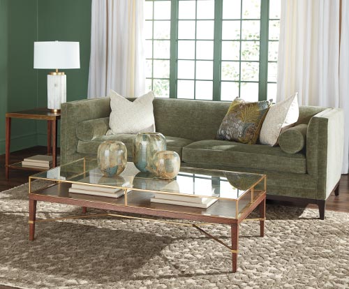 green formal living room