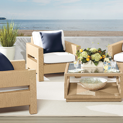 outdoor furniture by the sea