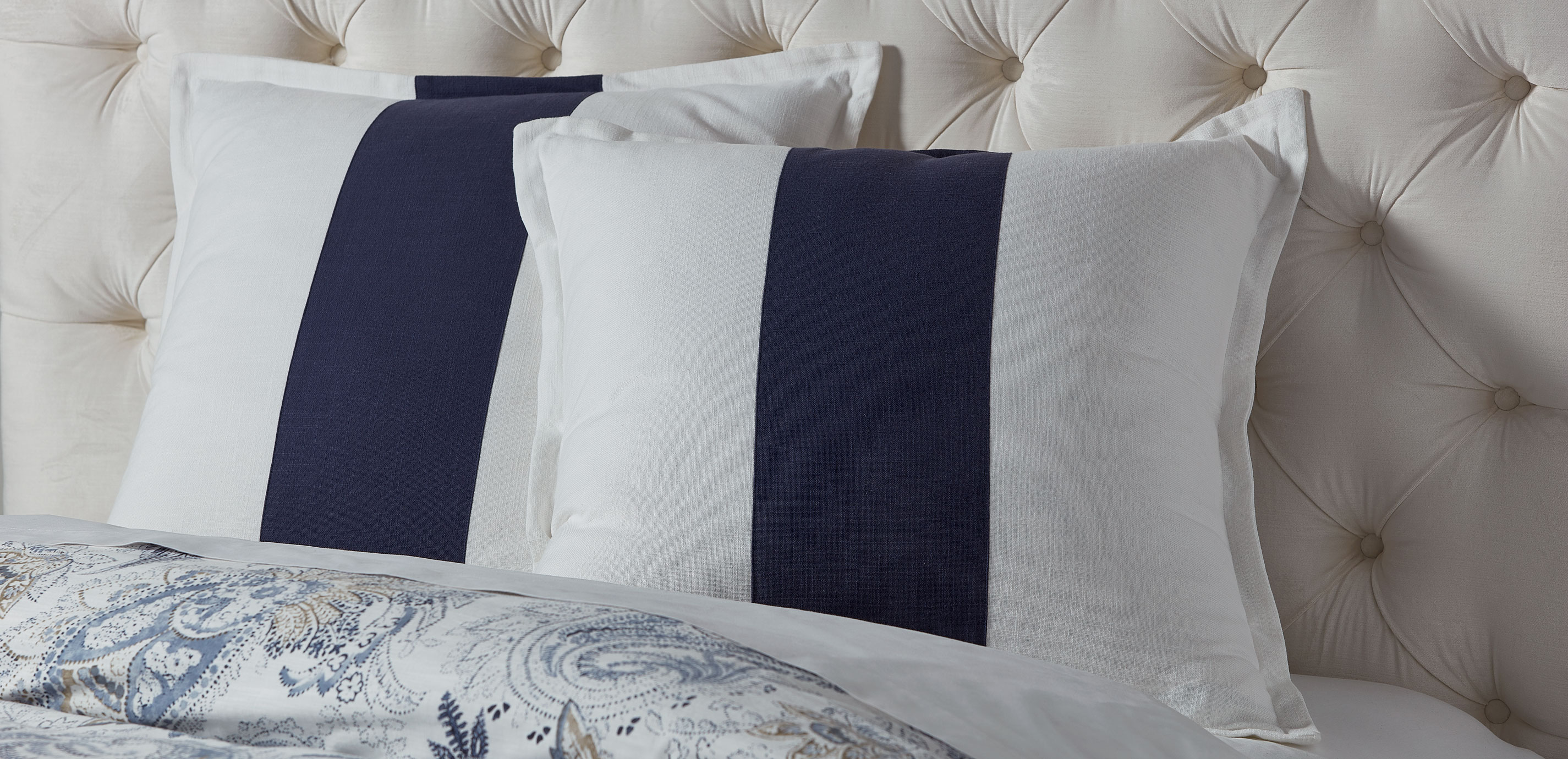 Textured Linen  Blue Pillow Cover