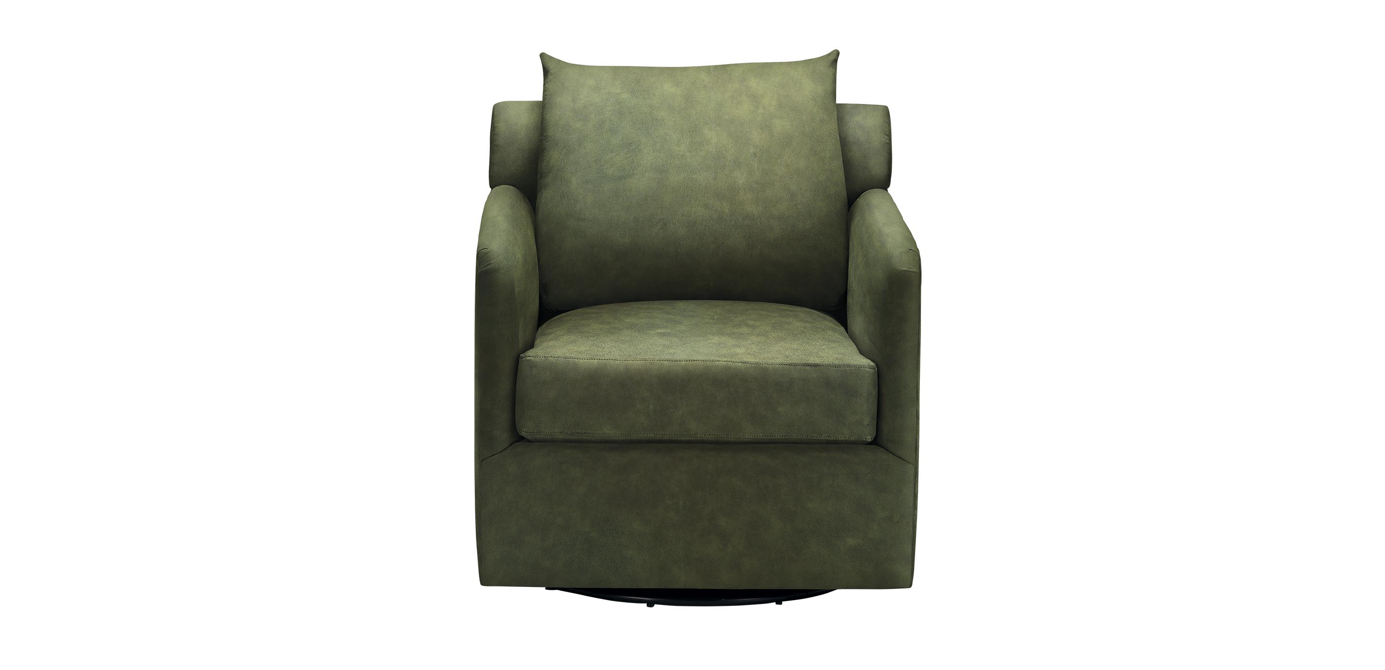 Calia Apartment Size Leather Swivel Chair Ethan Allen