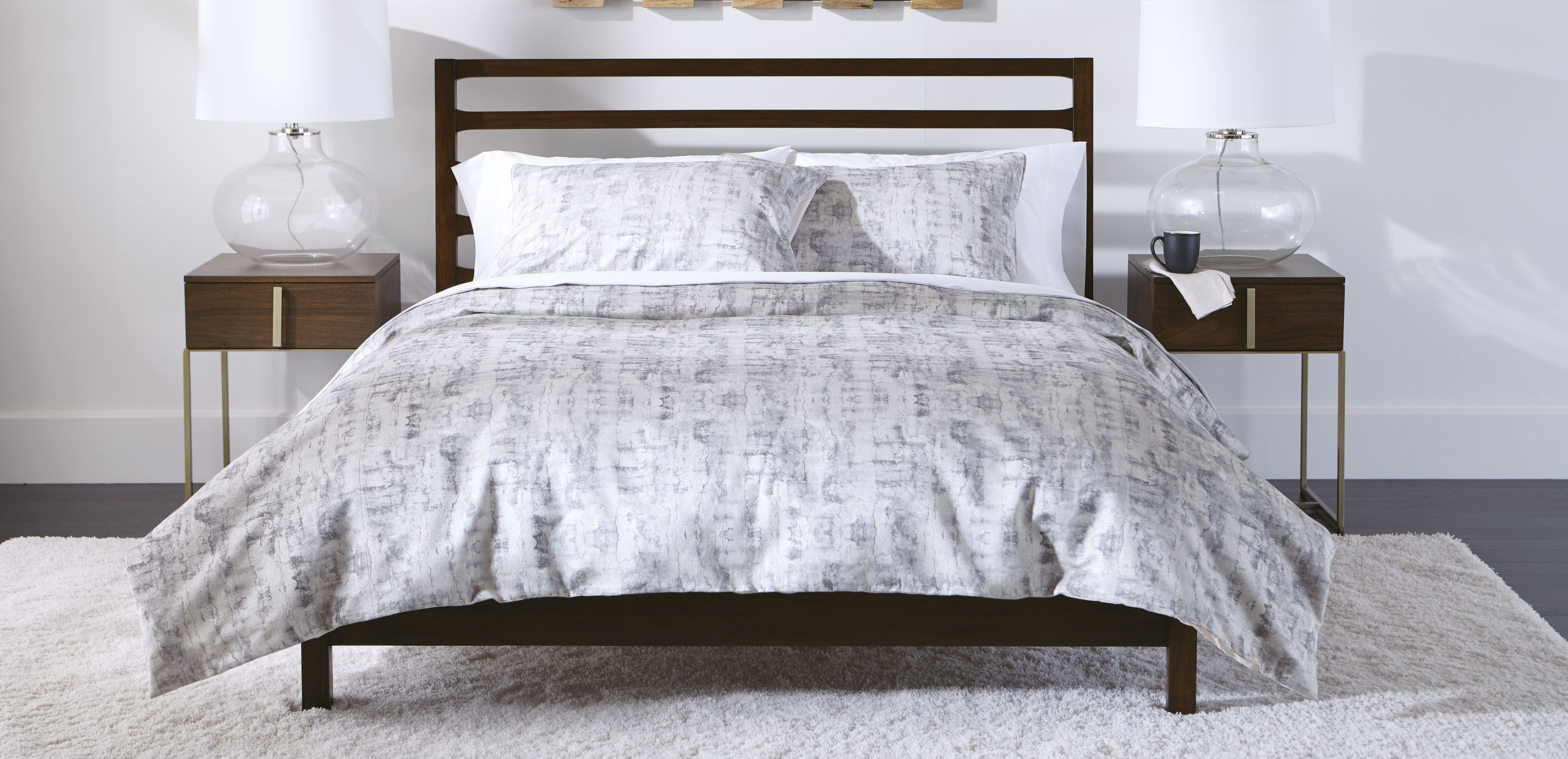 ClearloveWL Duvet Cover Set, Modern Marble Print Bed Reversable
