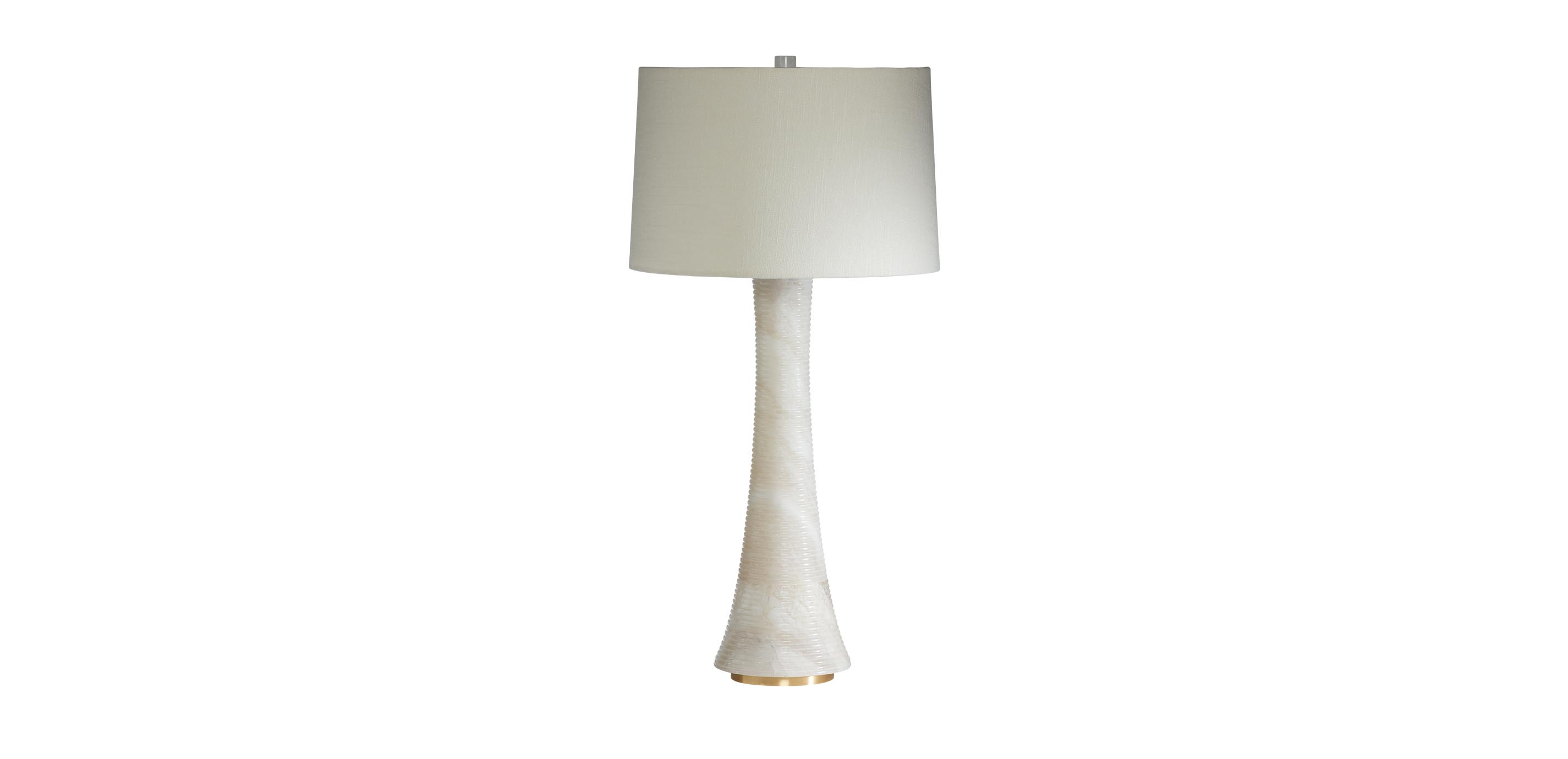 Ribbed Alabaster Table Lamp