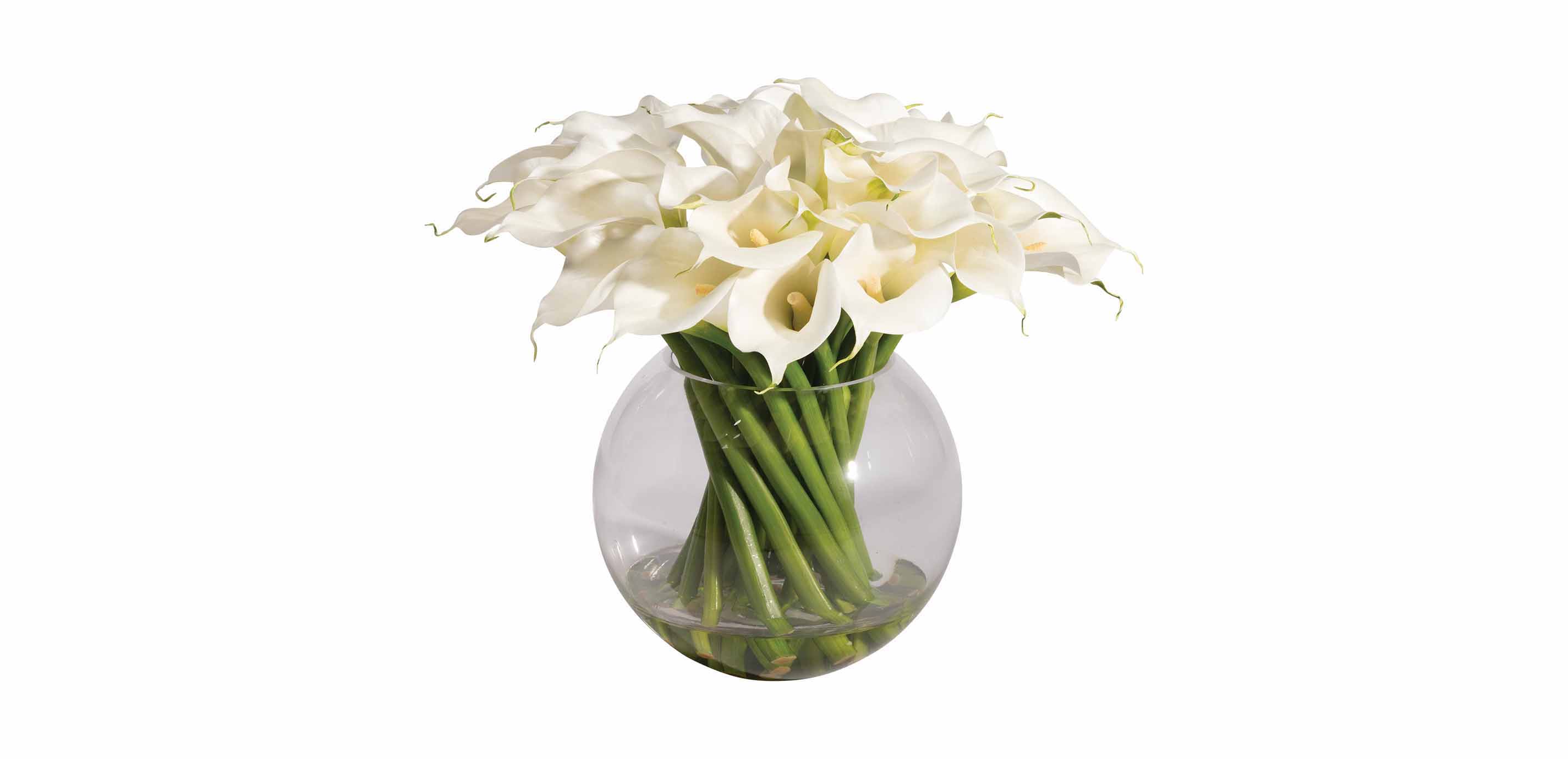 Calla Lily in Vase | Faux Calla Lily in Glass Vase | Ethan Allen