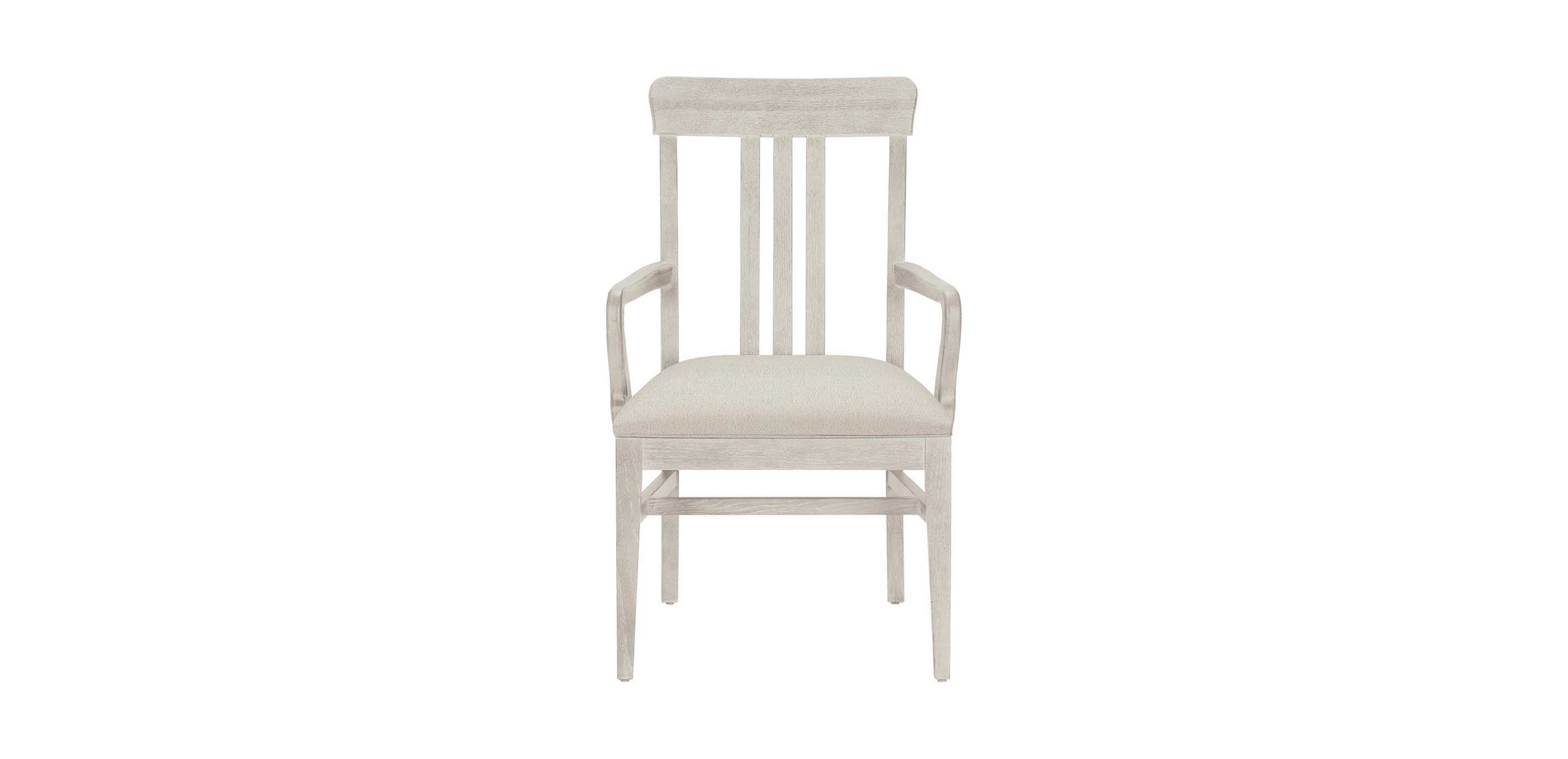 Haddam Slat-Back Cushioned Dining Chair with Arms | Ethan Allen