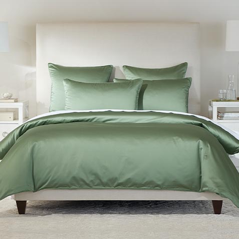 Salena Solid Duvet Cover and Shams Set, Sage Product Thumbnail Salena Solid Duvet Cover and Shams Set, Sage Product Thumbnail