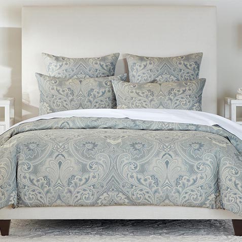 Scroll Jacquard Duvet Cover and Shams Set Product Thumbnail