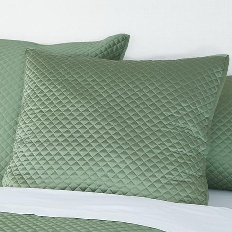 Salena Quilted Euro Shams, Sage (set of 2) Product Thumbnail