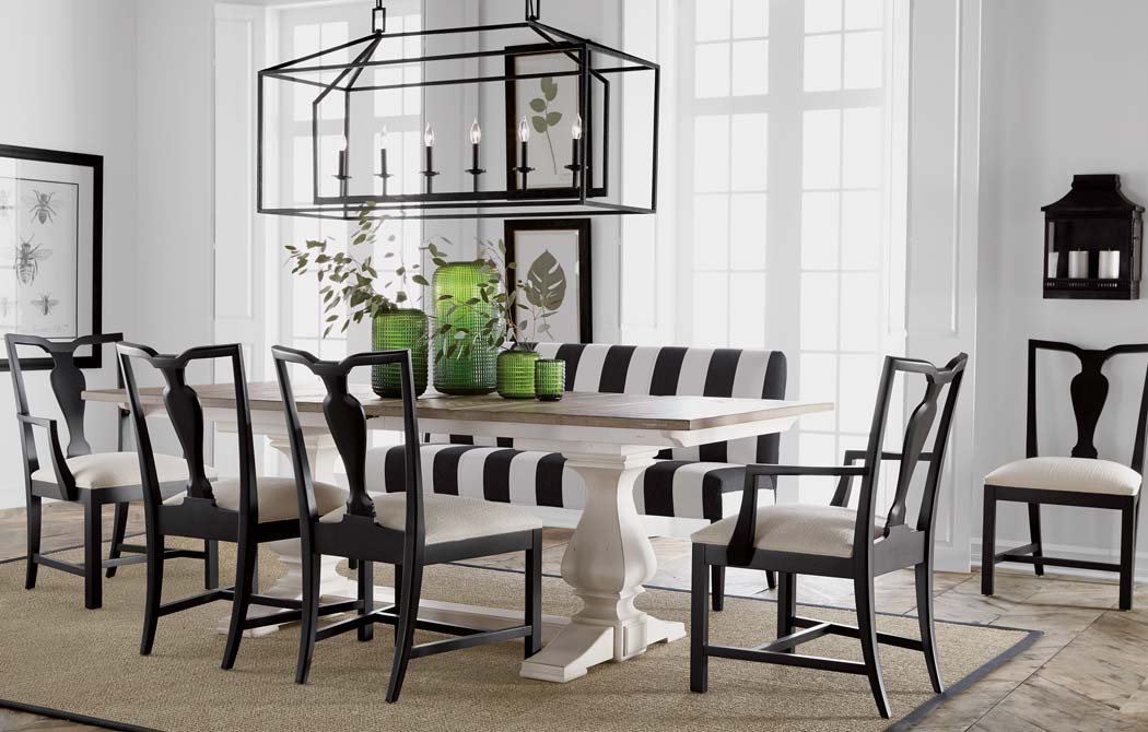 black white dining room chairs