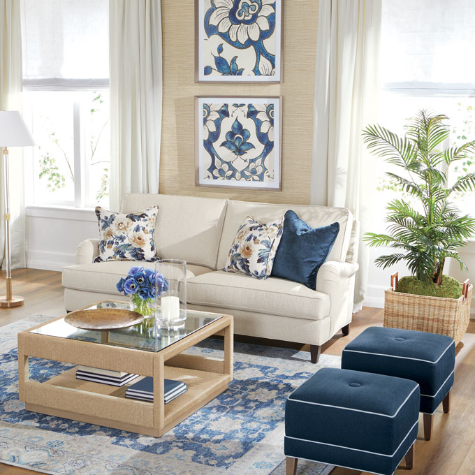 Beach House Chic Living Room Tile