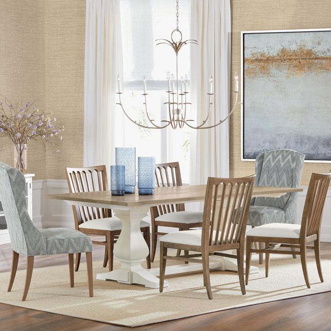 Icy Blue Dining Room Tile